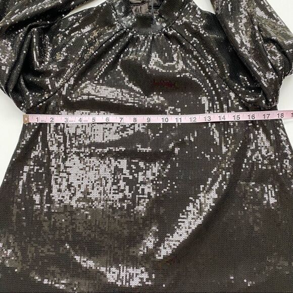 RtA Tennessee Top Black Sequin Long Sleeve Embellished Shirt XS - Picture 13 of 16